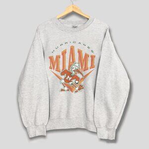 Vintage University of Miami Hurricanes Football Sweatshirt, Retro NCAA Shirt Tee
